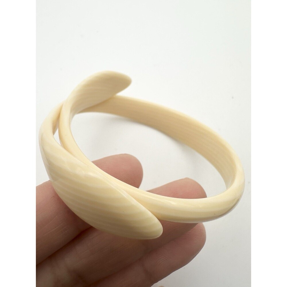 Antique Egyptian Revival Art Deco Celluloid Coiled Snake Bracelet Size Small
